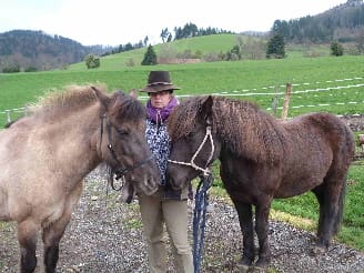 Birgit mit Gigja und Gryla